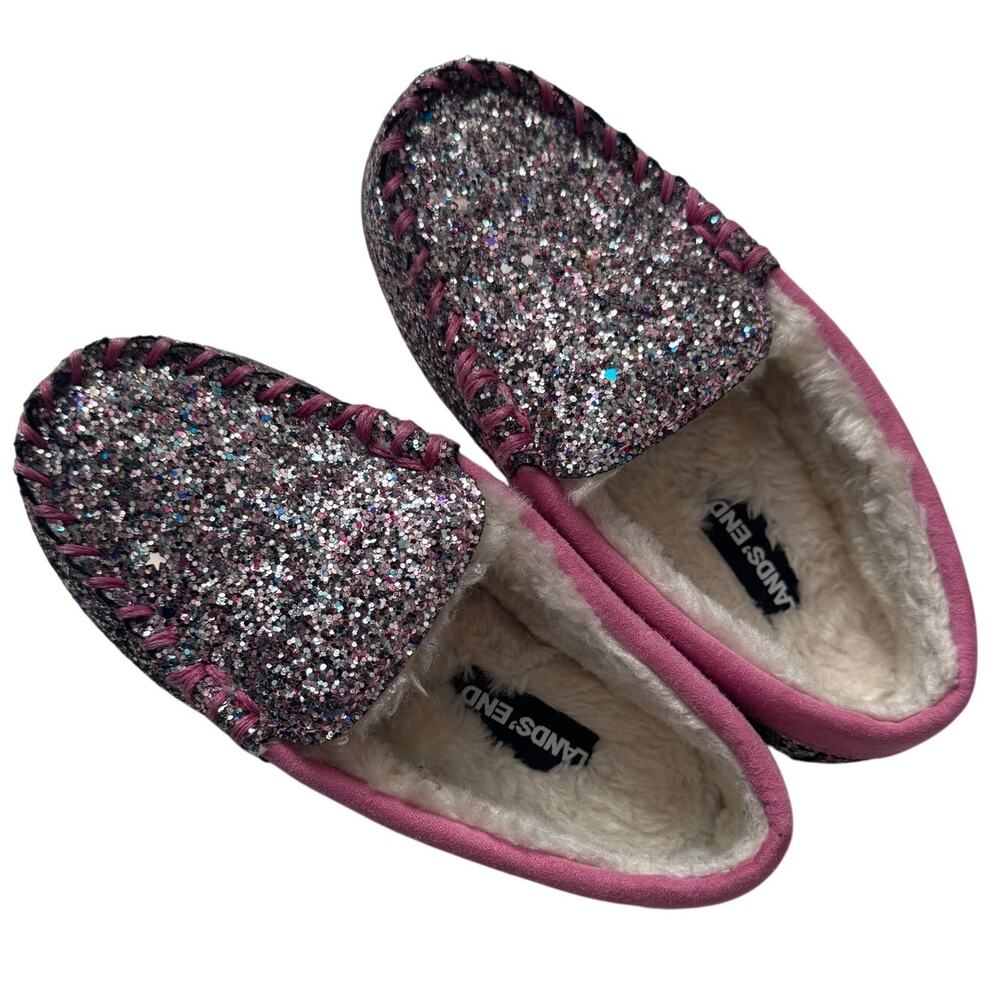 LANDS' END | Glitter Slippers | Toddler 11 | Pink